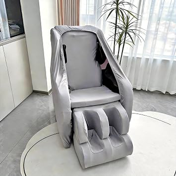 Full Body Shiatsu Massage Chair Cover - Slipcover Dust Protective Cover, Zero Gravity Recliner Chair Covers Sweat-Resistant Soft Stretch Fabric for Most Massage Chairs Light Gray
