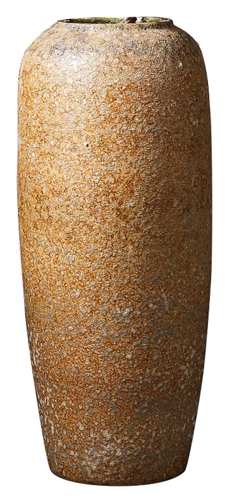 SnamicE Vase Tabletop Distressed Retro Floor Vase Farmhouse Rustic Cylinder Vase, Frosted Matte Design, for Living Room Decor,One Color-26 * 60cm