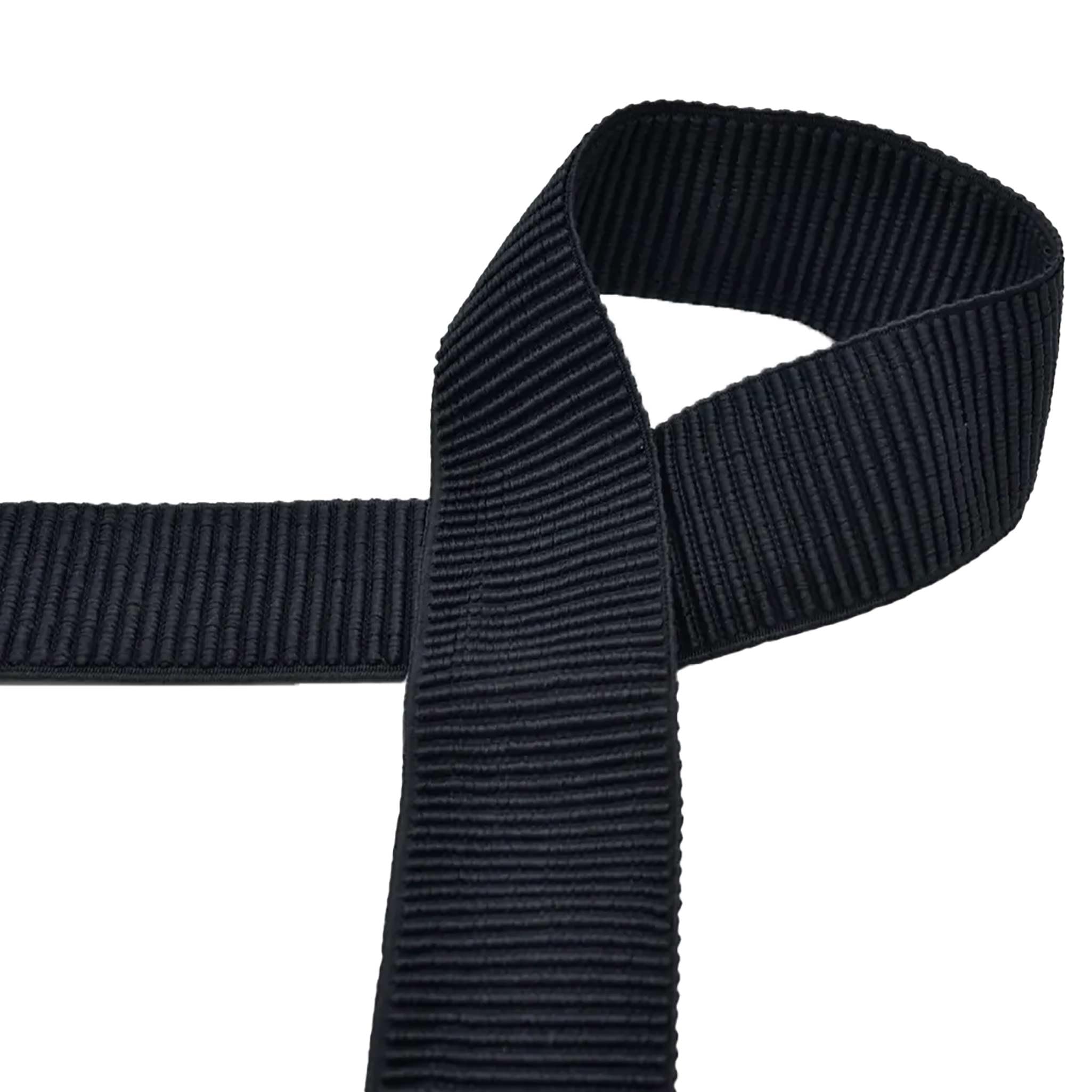 Gummiband – 50 mm, gerippt, schwarz