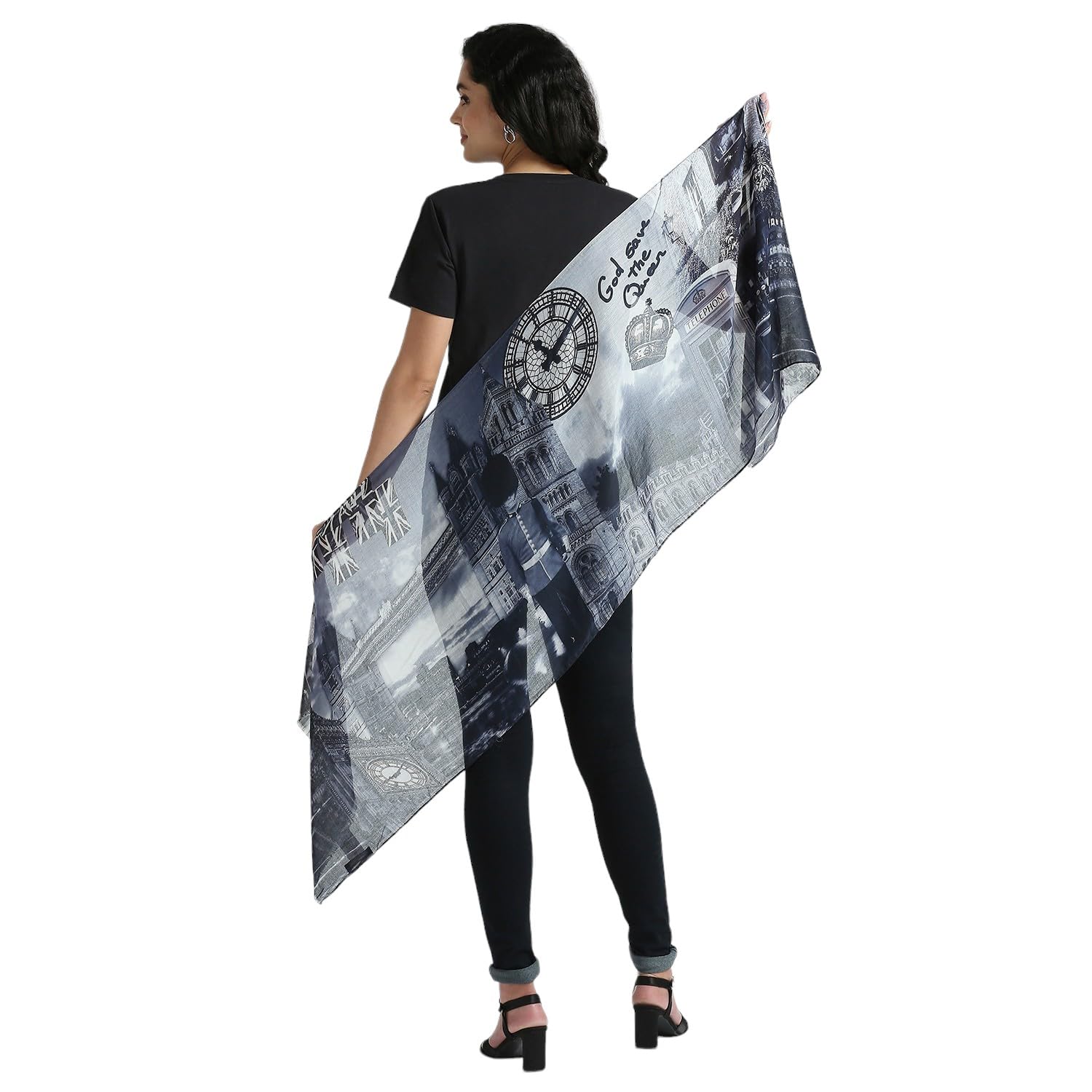 Diwali Sale Cloth Haus India Multicolor Printed Polyester Scarf For Women, Lightweight Soft Scarves Stoles For Summer &Amp; Winter (Size: 183 X 51 Cm) || Pack Of 2 ||