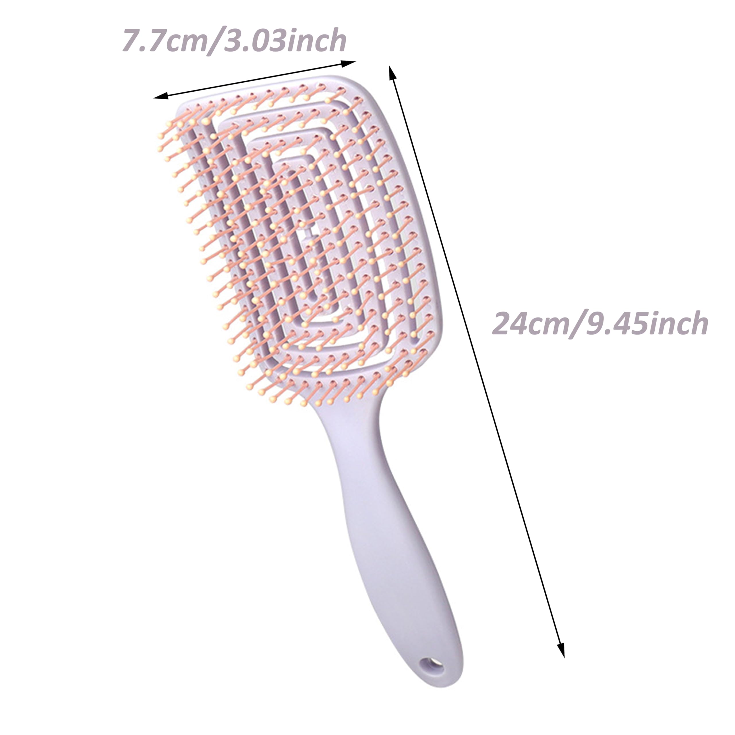 Organic Detangle Hair Brush,Anti-Knot and Anti-Breakage Detangling Brush,Wet Brush Speed Dry Detangler,for Women Men,Wet,Thick,Curly Hair (Purple) - Image 2