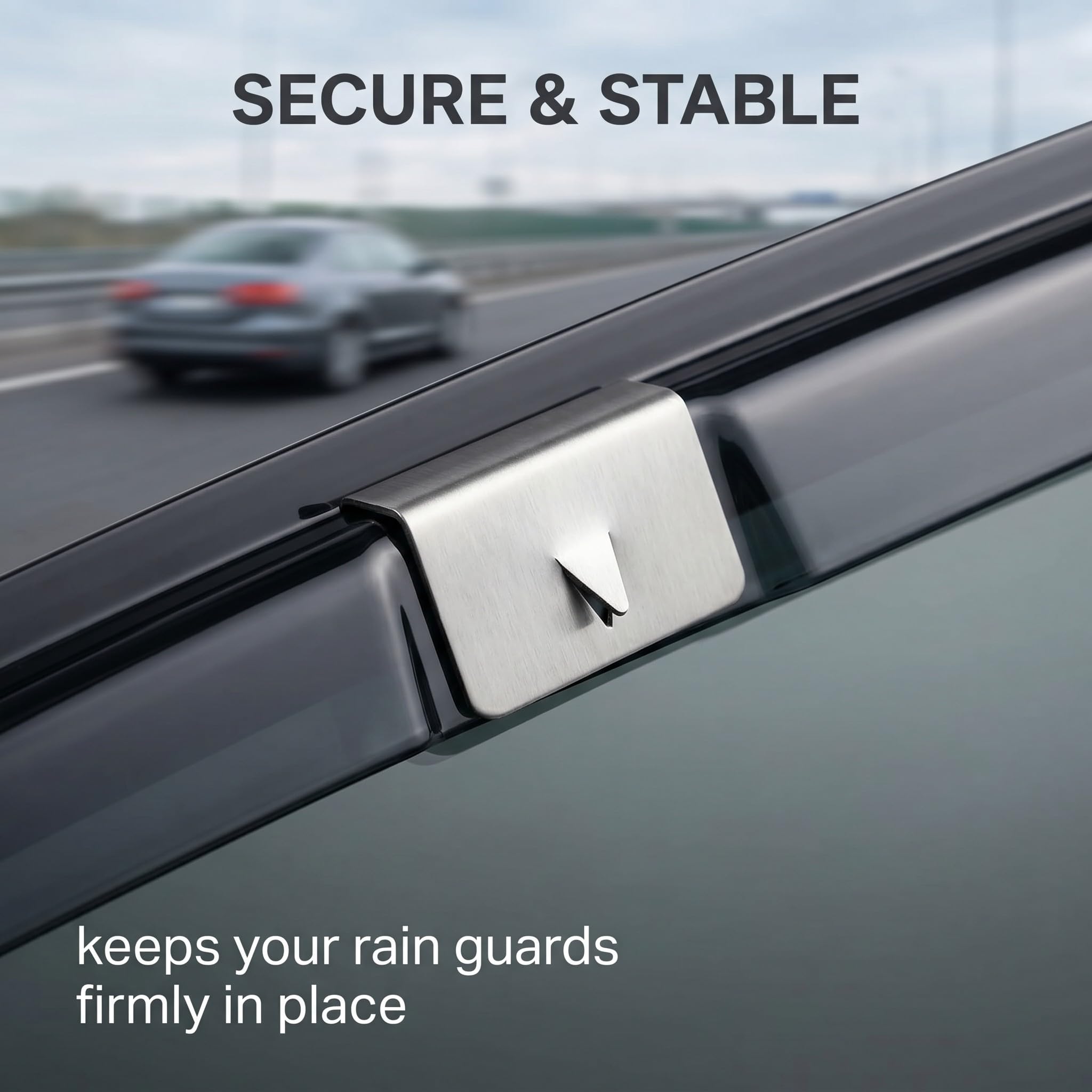 16 Pezzi Deflettori Finestrini Auto,Wind Deflector Fitting Clip Auto,Windscreen Slot Fixing Deflettori Auto, Clip Auto,Deflettori in Acciaio per Parabrezza Auto in Acciaio Inossidabile
