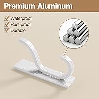 Vista 6 de pickpiff Ganchos de Pared Adhesivos para Abrigos - Percha de Puerta Resistente Stick-On, Gancho de Metal para Colgar Toalla, Bolso, Bata, Mochila