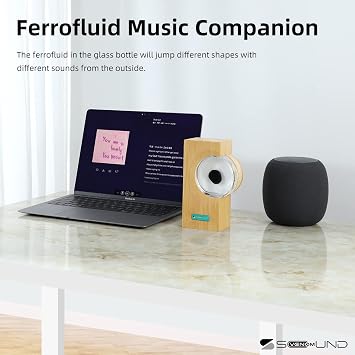 sovenomund Ferrofluid Speaker Music Mate, Ferrofluid Lamp Dancing to the Rhythm of Music - Desk Decoration, Gift for Teenagers (Not a Speaker, No Sound)