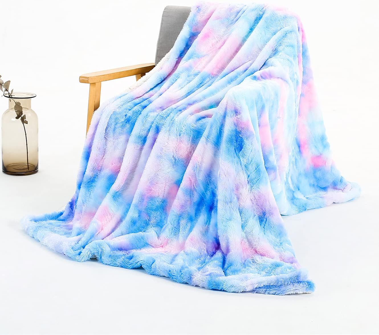 Live It Style It Fleece Blankets For Girls, Soft Fluffy Throw For Kids