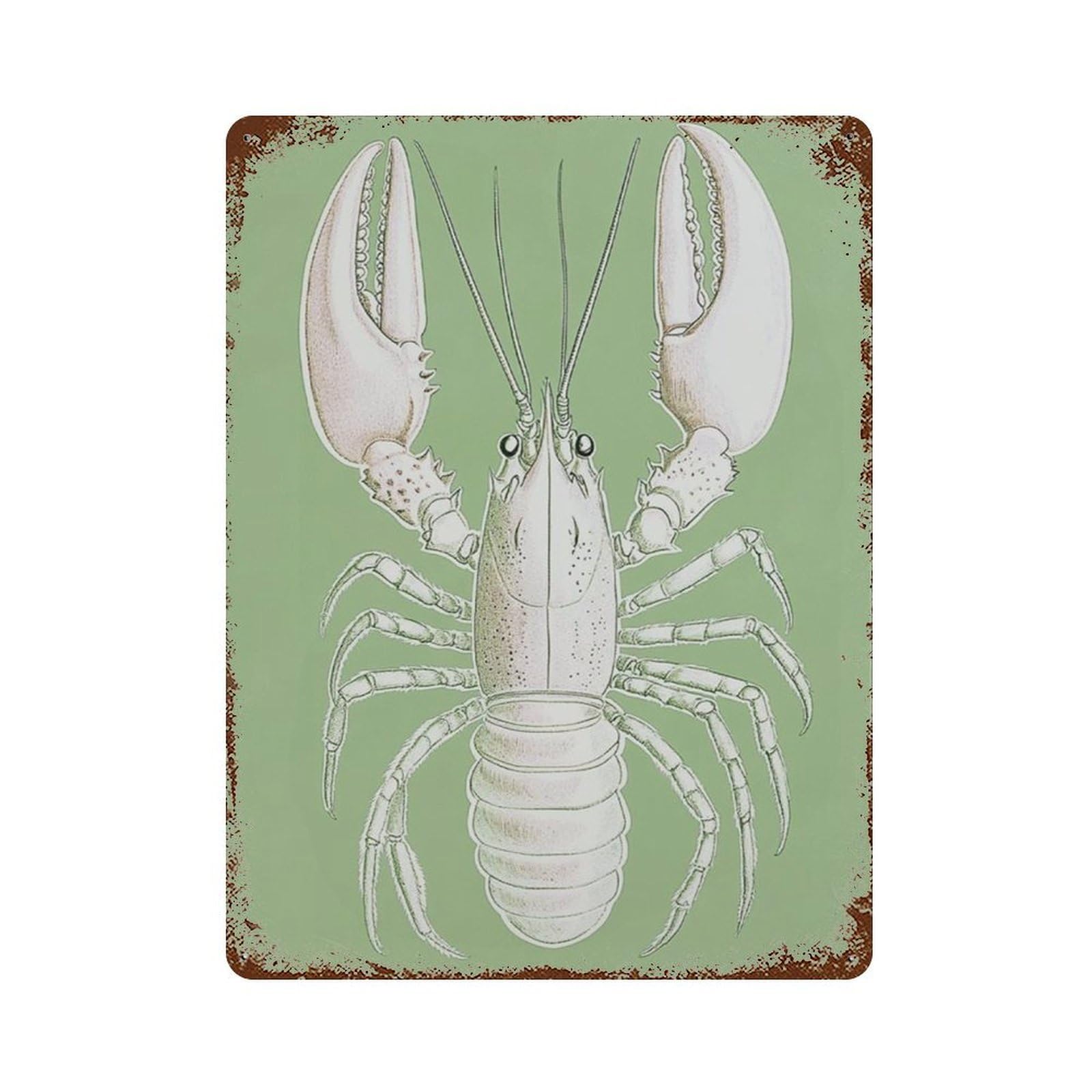xiaoxiaoshen Lobster Coastal Minimal Marine Wall Decor Art Metal Tin Poster Modern Home Decor Art Home Bar Shop Decorations Vintage Sign 40x30cm