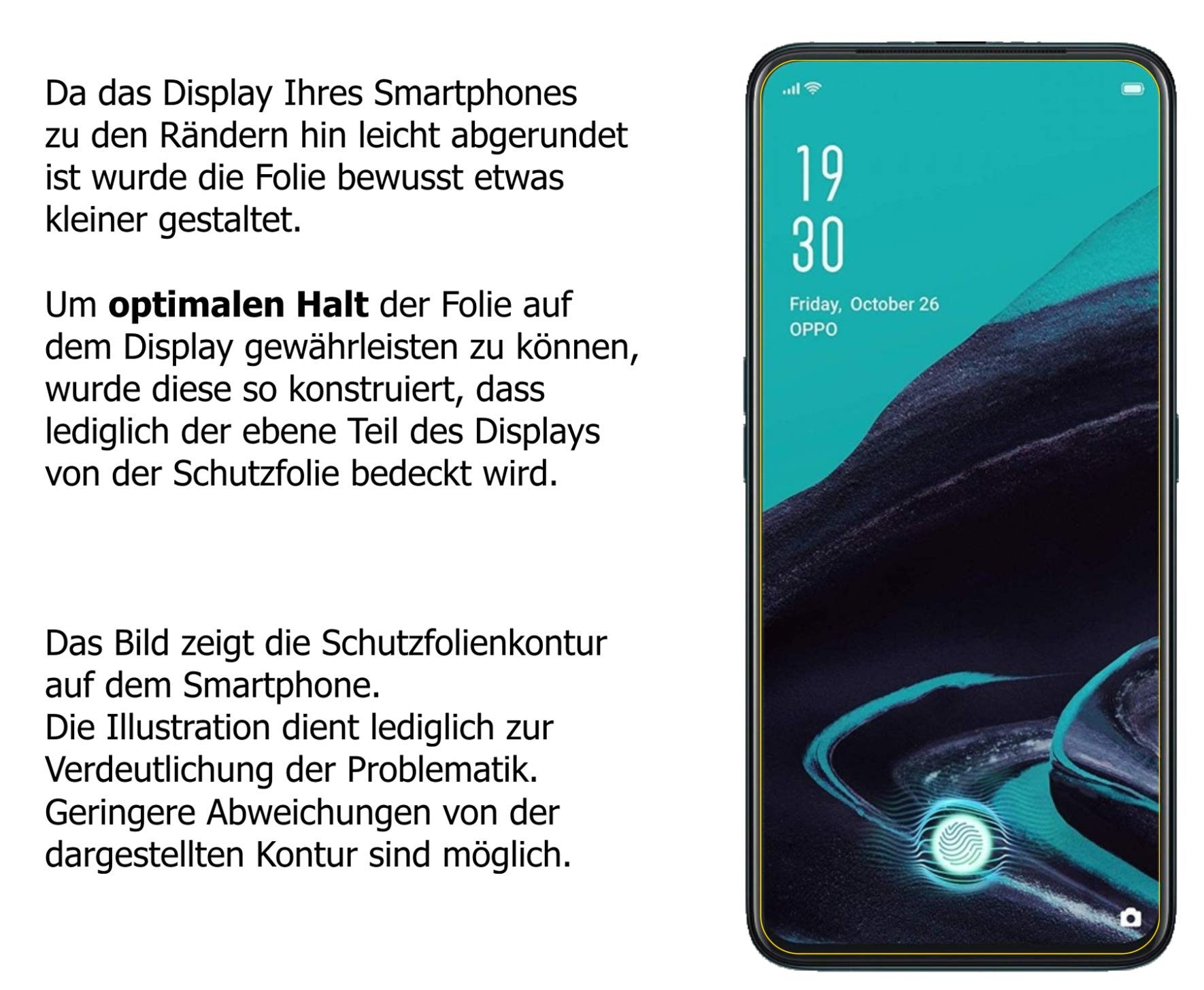 6x Pellicola per Oppo Find X2 Protettiva Protezione Schermo Antiriflesso dipos
