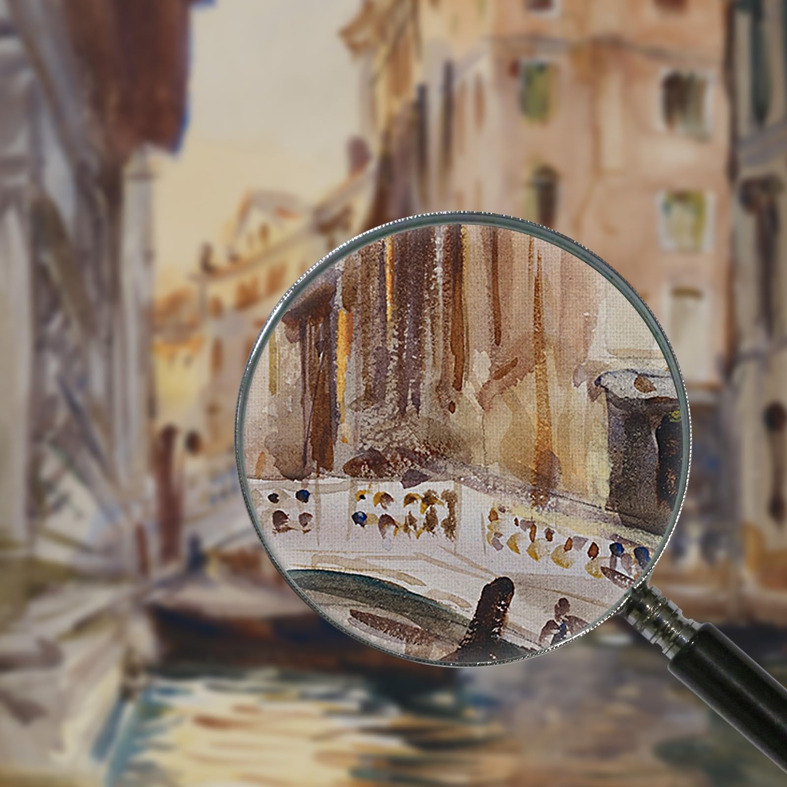 Ponte della Canonica John Singer Sargent, jss218 Quadro Stampato su Tela, 100x70 cm