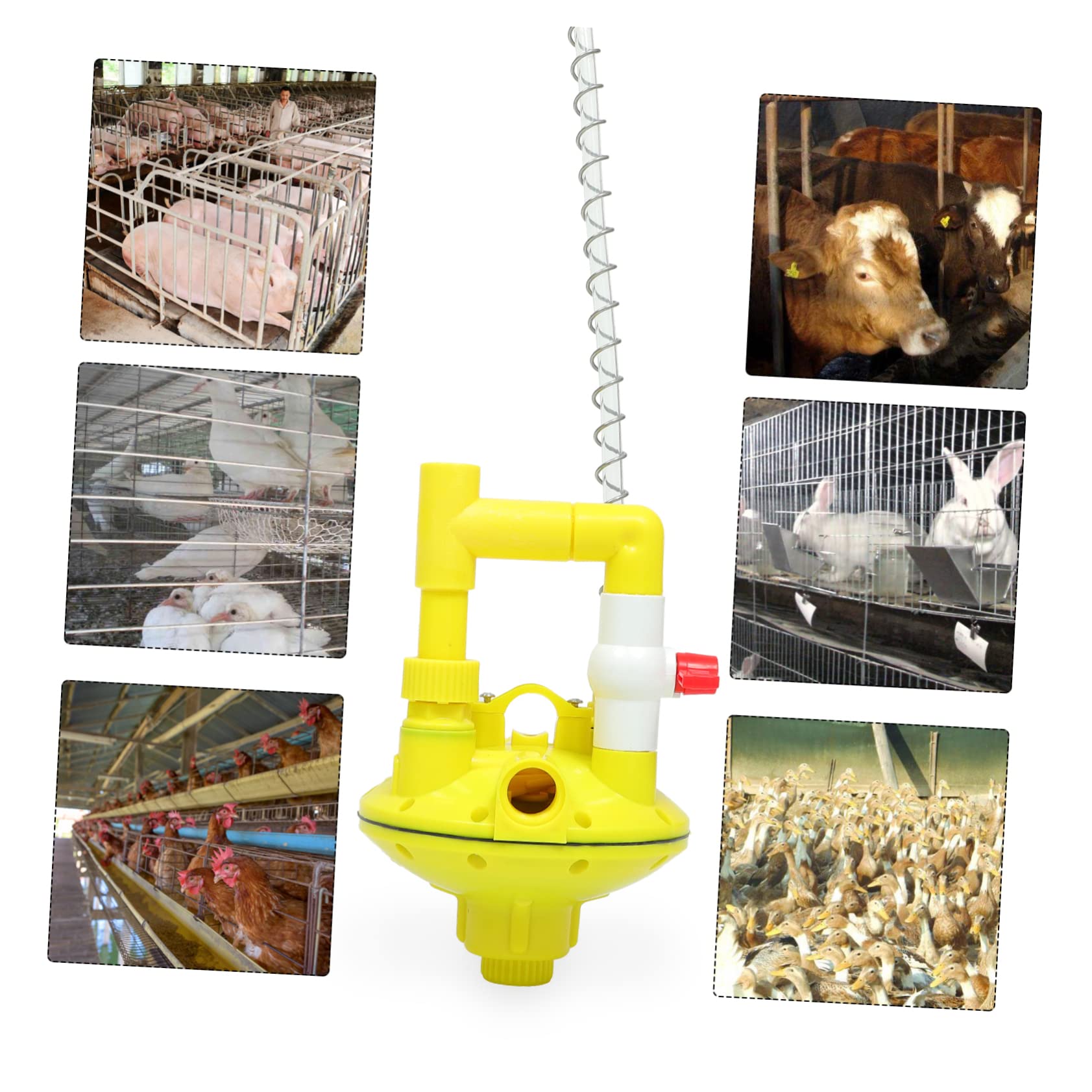 UKCOCO Regolatore di Pressione Acqua per Abbeveratoio Automatico Polli, Valvola in Plastico Giallo, Design Leggero Adatto a Fontane per Acqua e Macchine da Bere