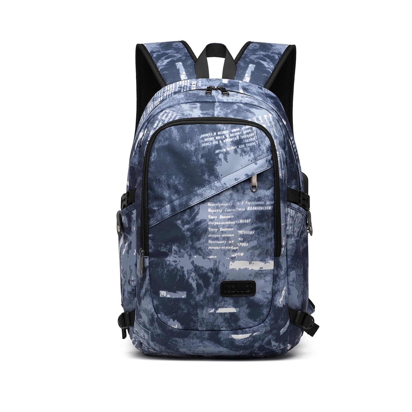 Kono Travel Laptop Backpacks College Backpack for School Anti-Theft 15.6 inch Laptop Rucksack with USB Charging Port Lightweight Laptop Computer Business Work Bag for Men and Women (Cloudy Blue)