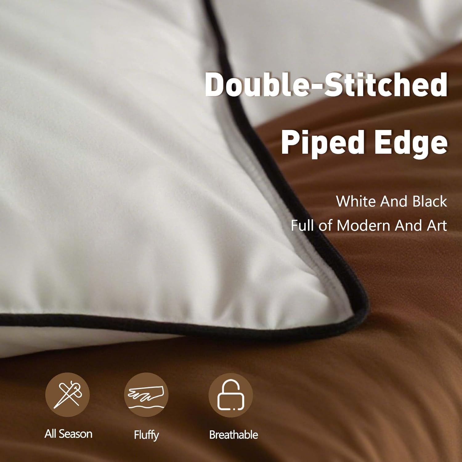 White Goose Feather Down Fiber Comforter Twin Size Duvet Insert Fluffy Hotel Comforter, Perfect for Your Child's Bedroom, The College Dorm, Or As a Space-Saving Essential for Your Guest Room - Image 7