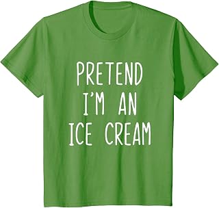 Pretend I'm Ice Cream Costume Halloween Kids Lazy Icecream T-Shirt