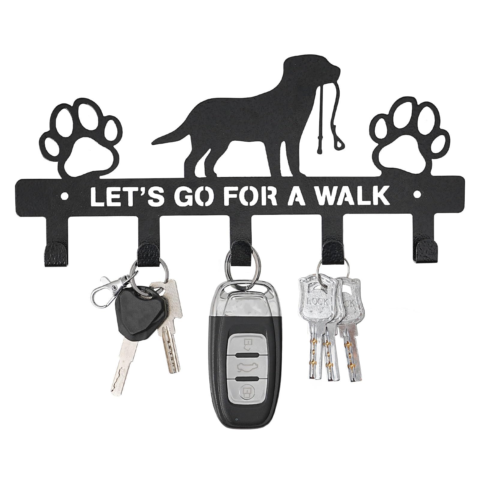 Noaya Dog Key Holder for Wall - Creative Dog Lead Hook, Indoor and Outdoor Key Hooks Wall Mounted, Key Holder Hooks, Dog Lead Hanger for Hanging Collar, Leash, Dog Vest Harness