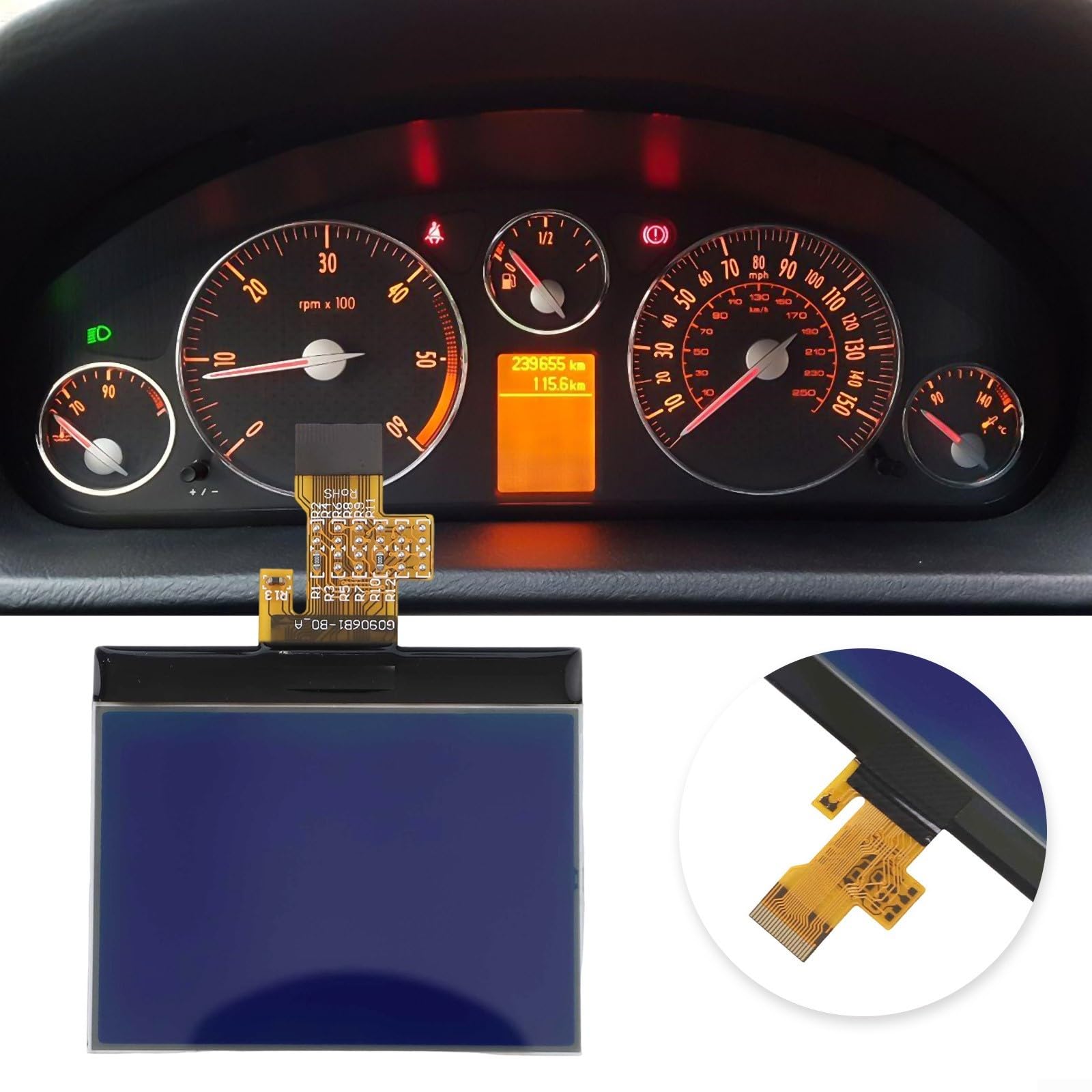 Pour tableau de bord LCD 407 pour panneau de compteur de vitesse 2004 2005 2006 2007 2008 2009 2010 Sedan Coupé SW A2C53119649