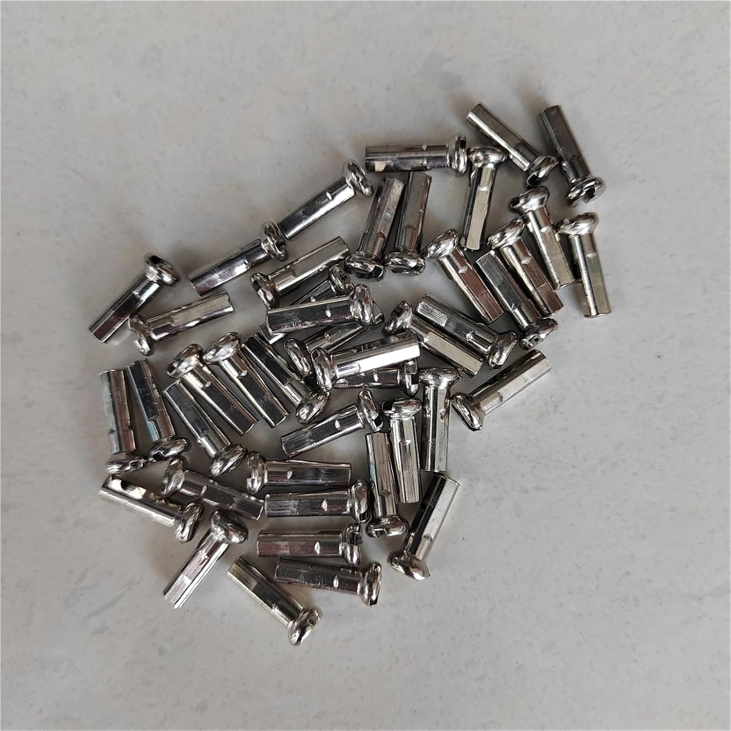 40Pcs Bicycles Spokes with Nipples 71-130MM 14G 2.0mm Diameter Silvery Folding Bike Stainless Steel Bike Spoke Parts Cycling