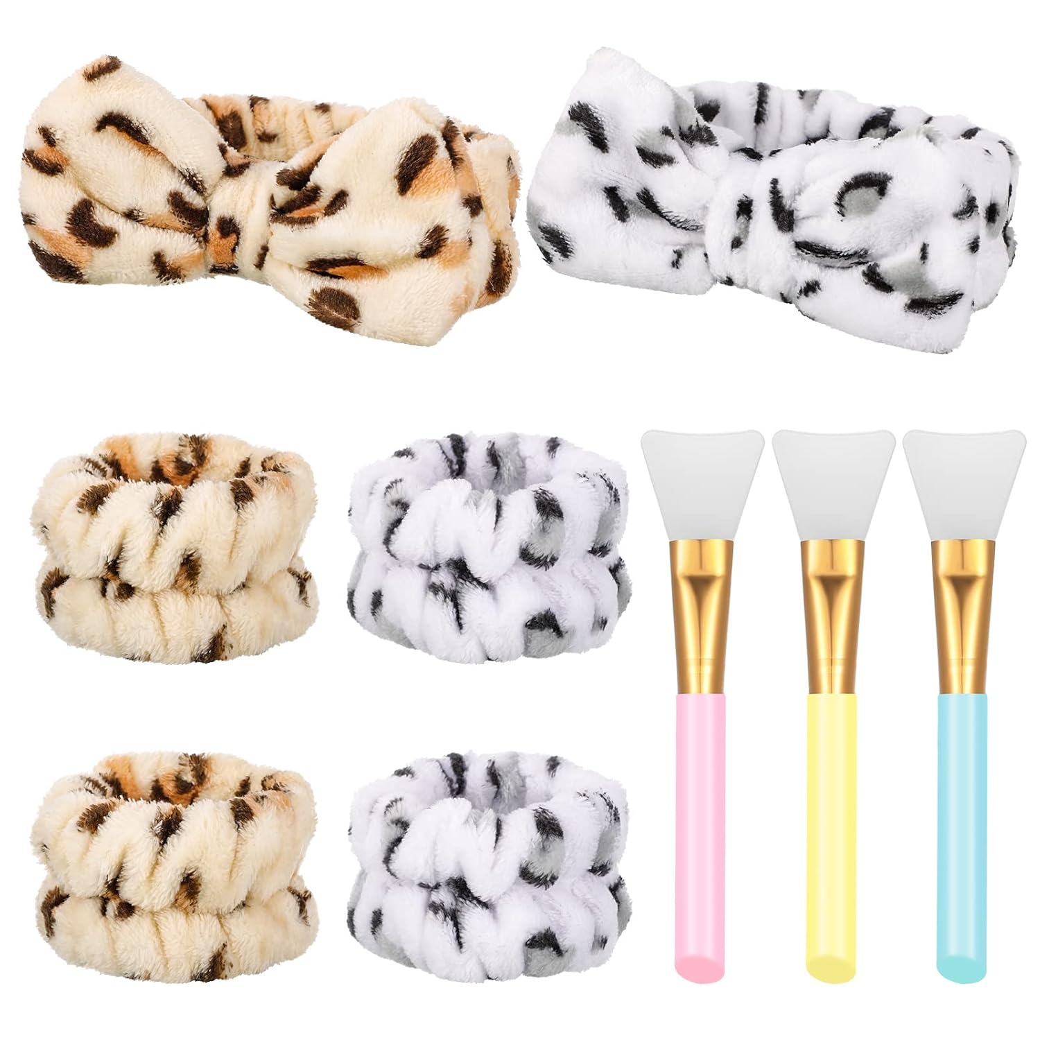 6er Set Leoparden Haarbänder - Breite Stirnbänder Mit Knoten Für Damen