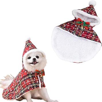 Autumn and Winter Warm Christmas Capes and Funny Holiday Capes, Perfect for Taking Photos and Christmas. Small1pcs