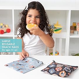 Bumkins Disney Sleeved Bib and 2-pack Snack Bags, Nightmare Before Christmas