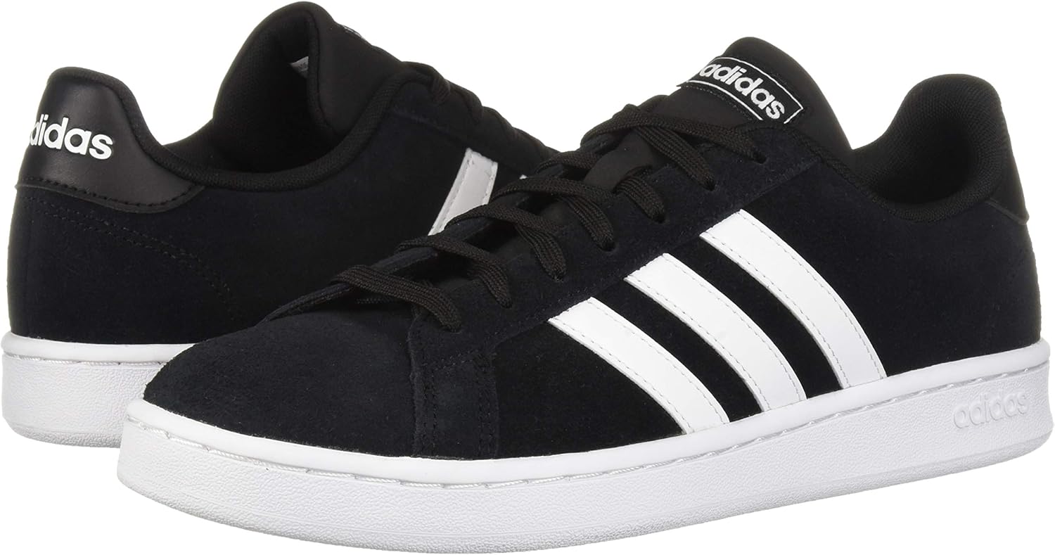 adidas Men's Grand Court Sneaker 11.5 Core Black/White/White