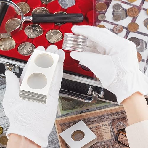 Miniatura 7 de Monedas Flips 300 unidades, 6 tamaños surtidos, 2 x 2 pulgadas, colección de cartón, suministros de cartón, fundas de exhibición para álbumes de