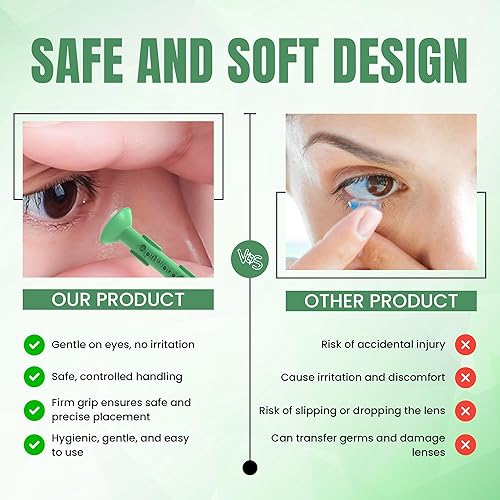 Miniatura 6 de Herramienta de extracción e inserción de lentes de contacto suave, dispositivo de inserción y extracción de lentes de ojos de goma de silicona con