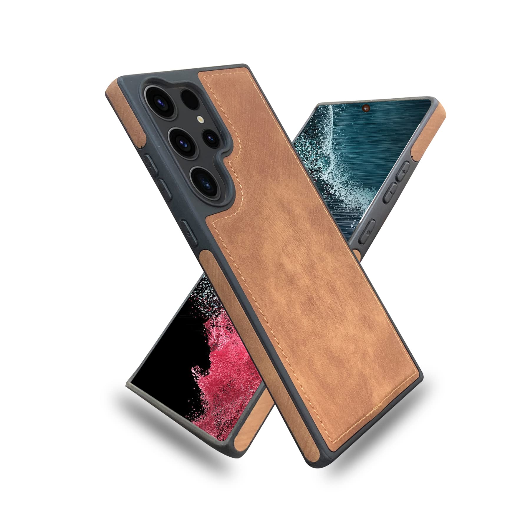 A rtistque Premium Pu Leather Back Cover Case for Samsung Galaxy S22 Ultra | Drop Protection | Raised Camera Edges - Brown (B0C3971LDR) Amazon Price History, Amazon Price Tracker
