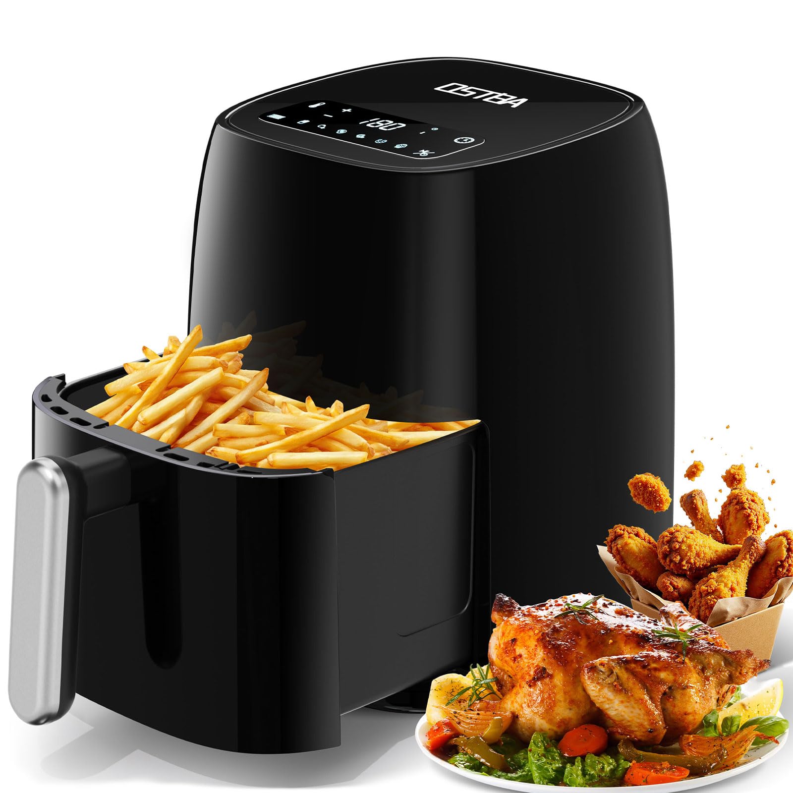 OSTBA 4.5QT Air Fryer with Tempered Glass LED Touch Screen