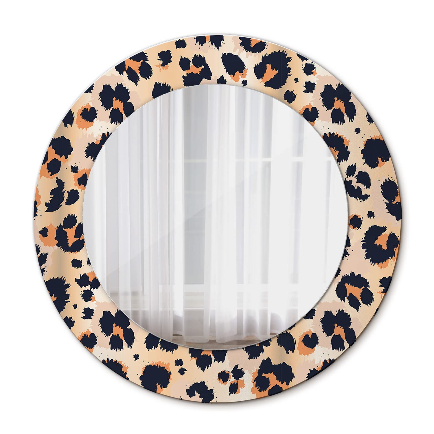 Miroir en verre Tulup avec motif sauvage pour une décoration intérieure élégante