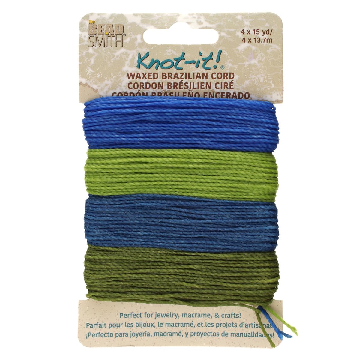 Amazon.com: The Beadsmith Knot It Waxed Polyester Cord – Hang 