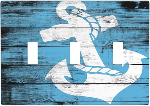 Miniatura 14 de Tablero náutico ancla individual dúplex interruptor de luz cubierta de placa de pared decoración cubierta de pared para el hogar dormitorio cocina