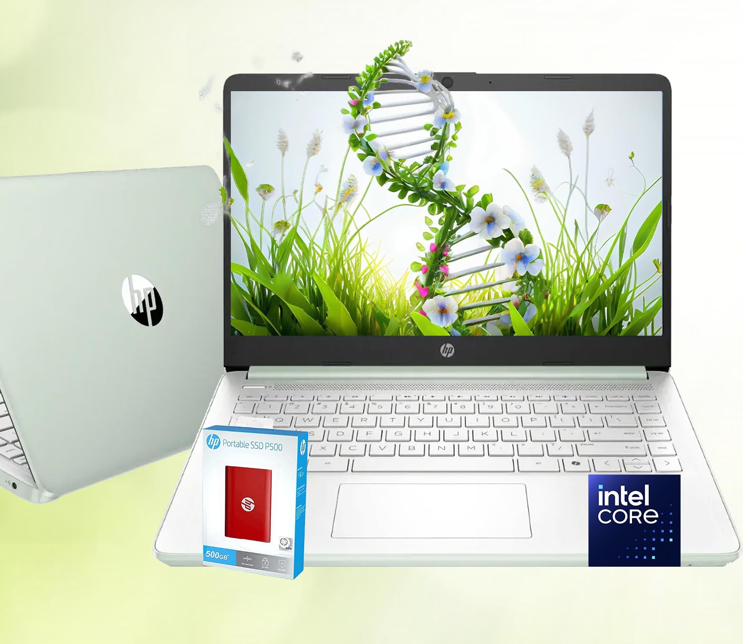 HP 14 Ultrabook • Intel 4-Core N150 • Microsoft 365 • Copilot AI • 16GB RAM • 1.6TB Storage (128GB UFS withHP 512GB P500 Portable SSD + 1TB OneDrive)