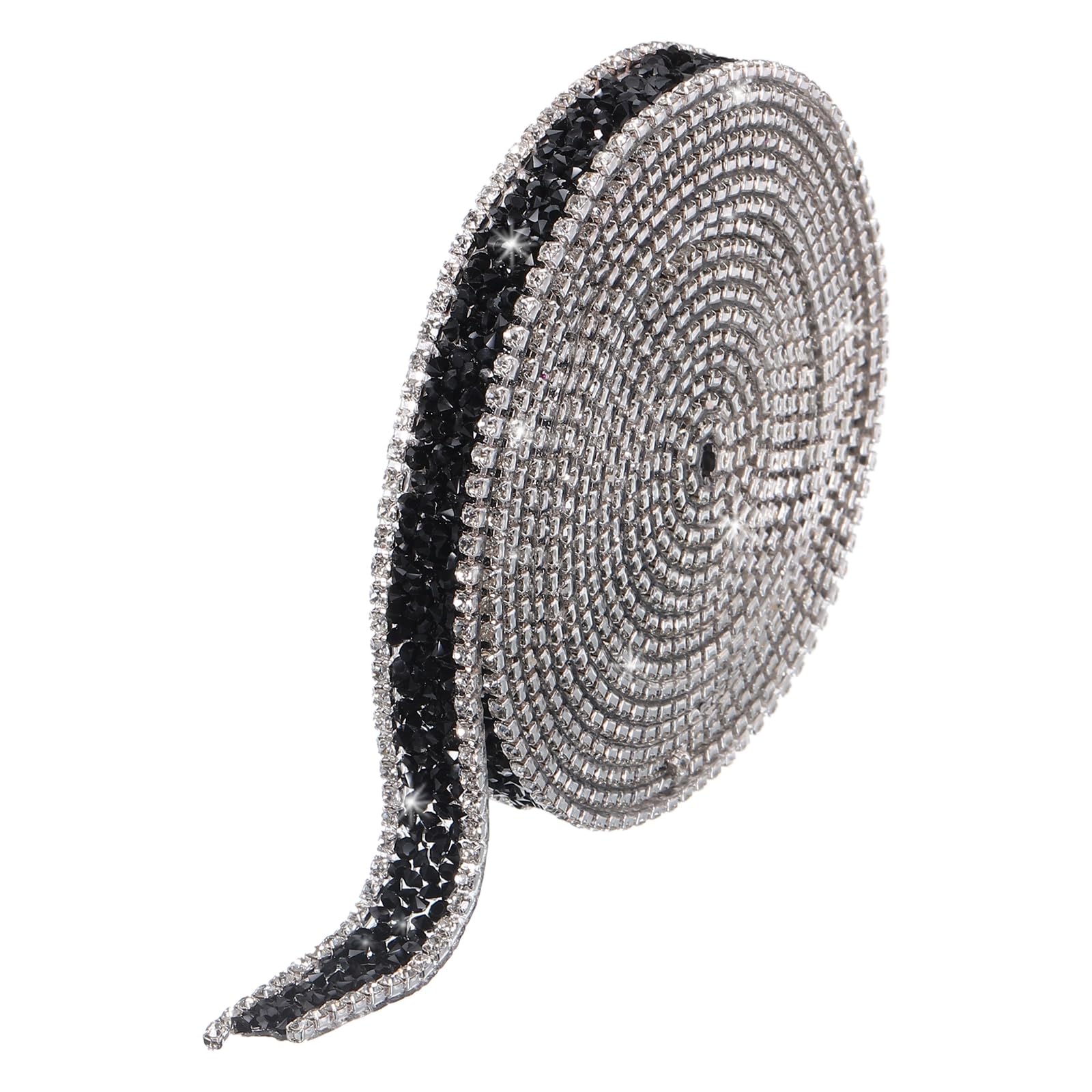 Ruban de strass noir 15mm auto-adhésif MECCANIXITY pour décoration de voiture et loisirs créatifs