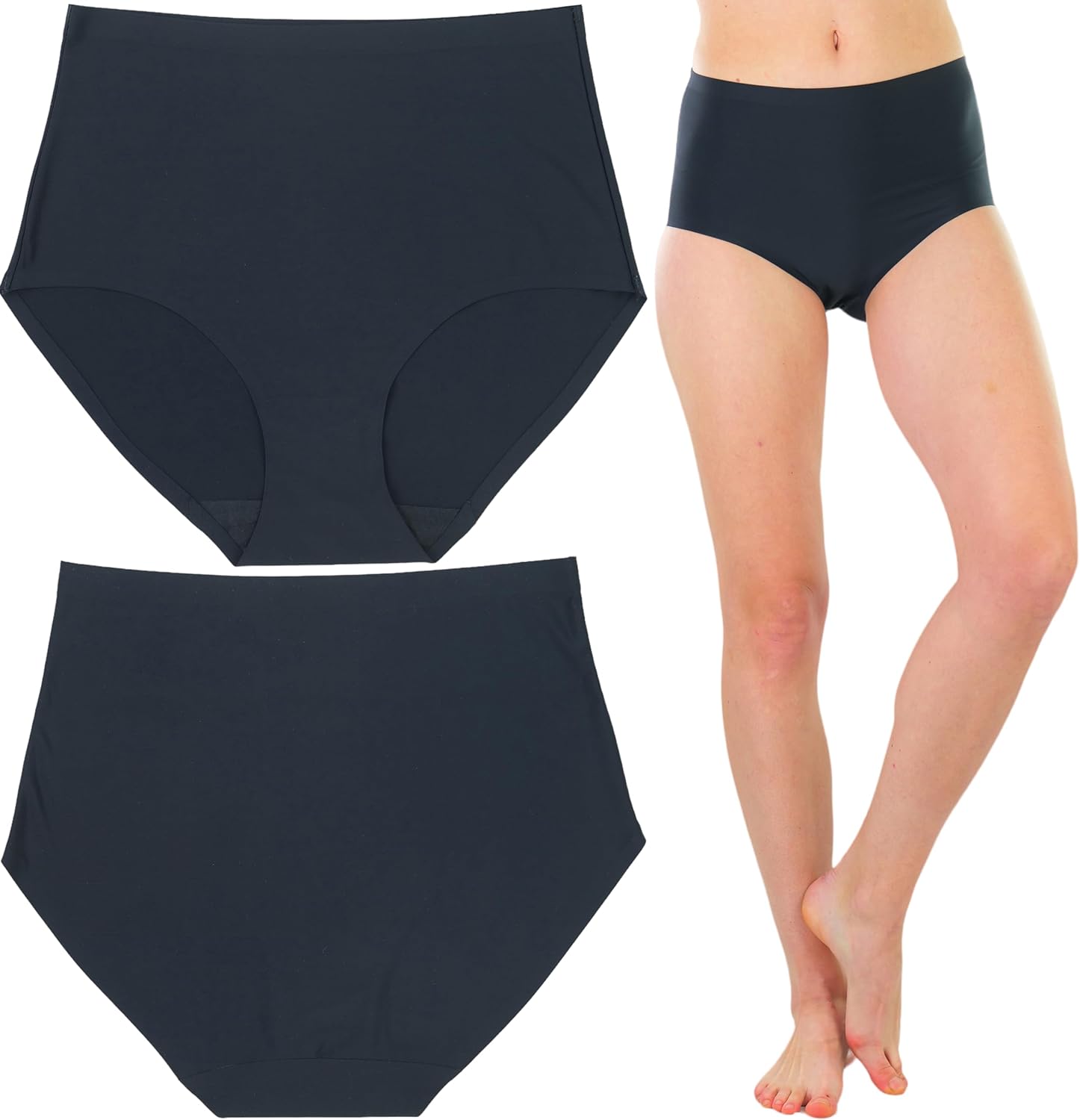 ToBeInStyle Women's 6 Pack High Waisted Seamless Basic Laser Cut Panties - Image 7