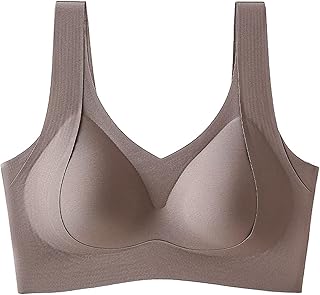 Sujetador Corrector de Postura Ropa Mujer Mujer Sujetador de Mujer con Borde De Encaje Hebilla En La Parte Delantera Sin Anillo De Acero Movimiento Sin Costuras Fruncido Ajuste Yoga Dormir Sujetador