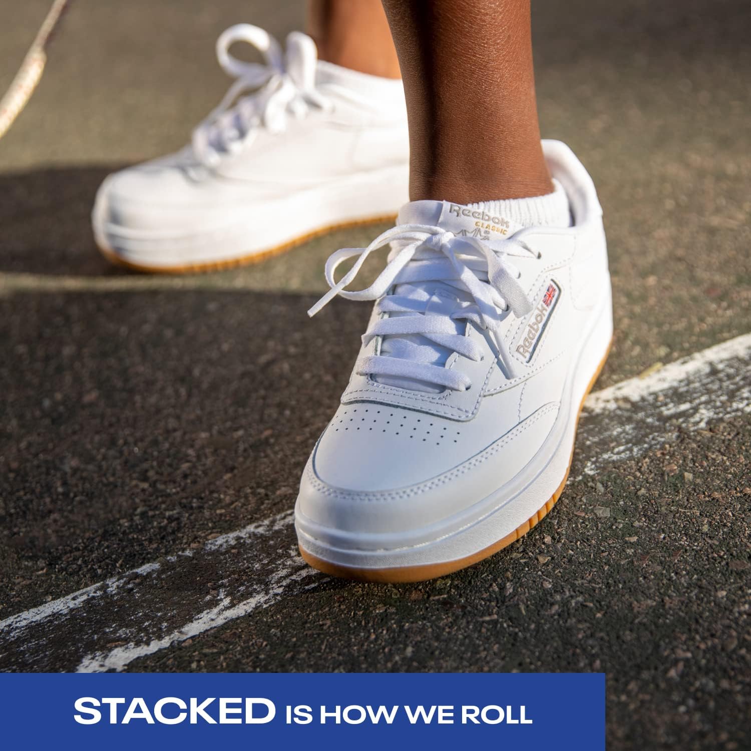 Reebok Womens Club C Double Revenge Platform Tennis Shoes for Women, Fashion Womens Sneakers - Image 2