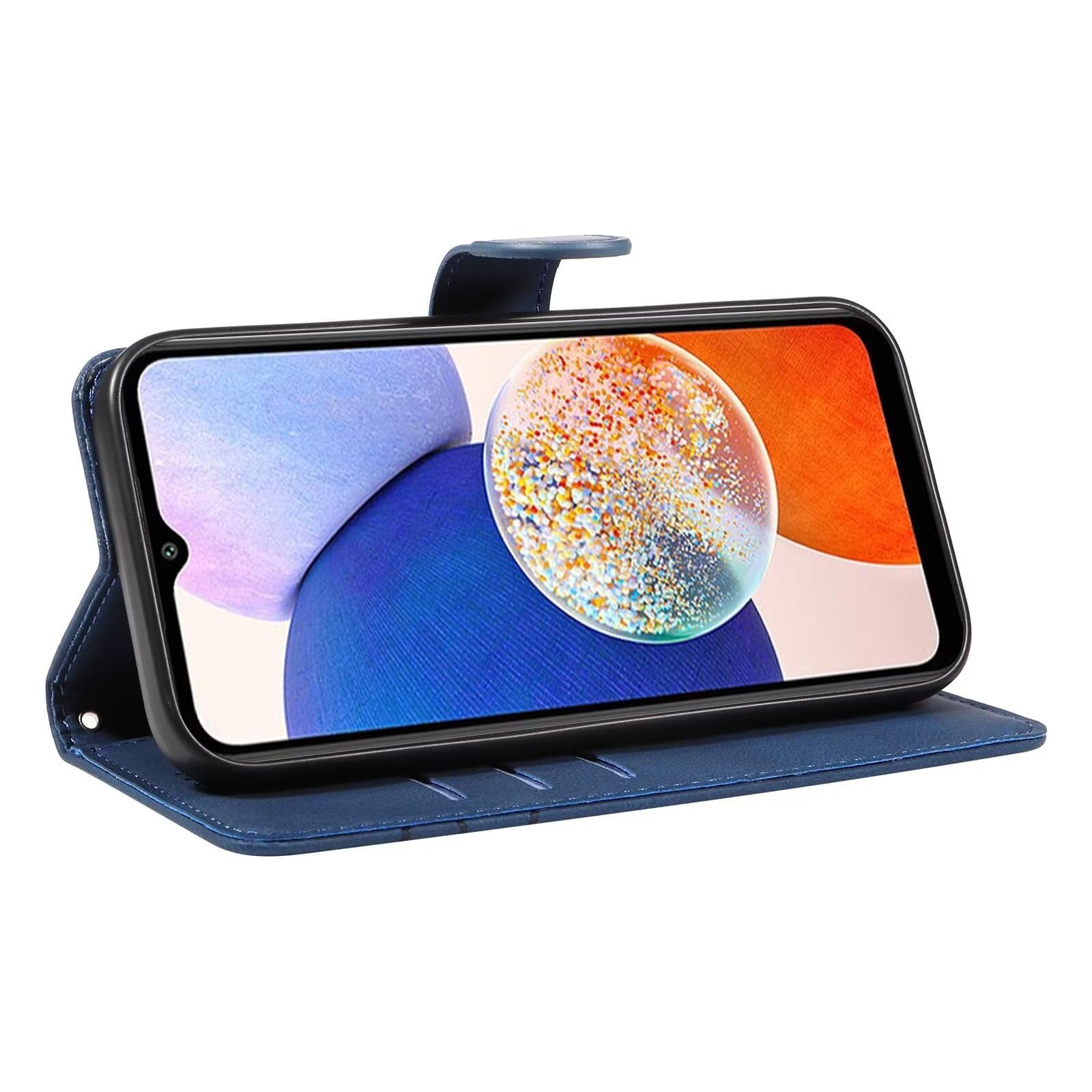 Phone Case For Motorola Moto E14 / G04 / G24 Wallet Case Cat Pattern Pu Leather Rfid Blocking Card Slots Kickstand Shockproof Magnetic Flip Cover Mint - View #5