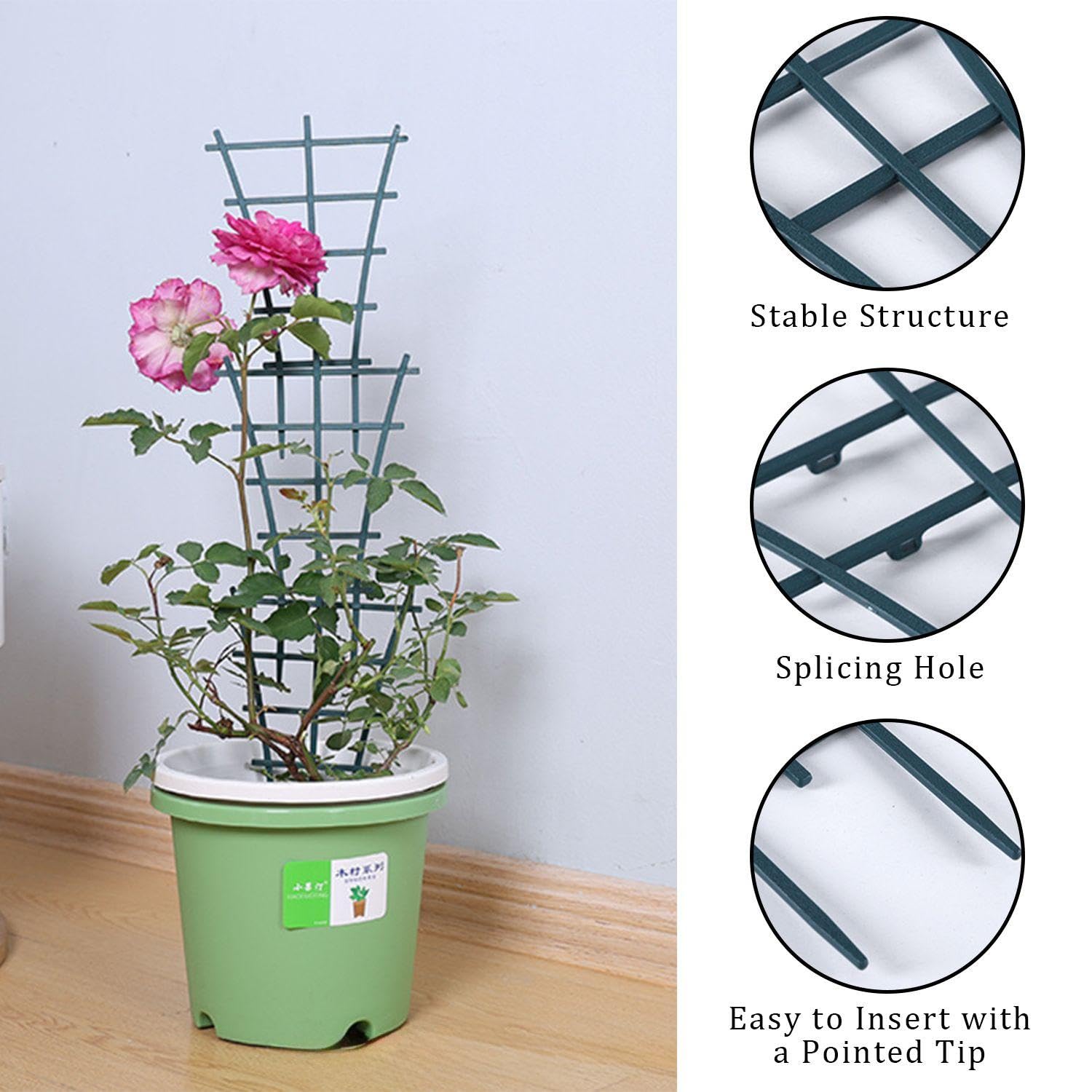 6 Pezzi di Rastrelliere A Rete E 100 Cravatte, Staffa per Arrampicata per Piante, Staffa di Piante in Plastica, Forniture per Il Giardinaggio.