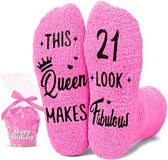 HAPPYPOP 21st Years Old Birthday Gifts - Socks for 21 Year Olds, Best