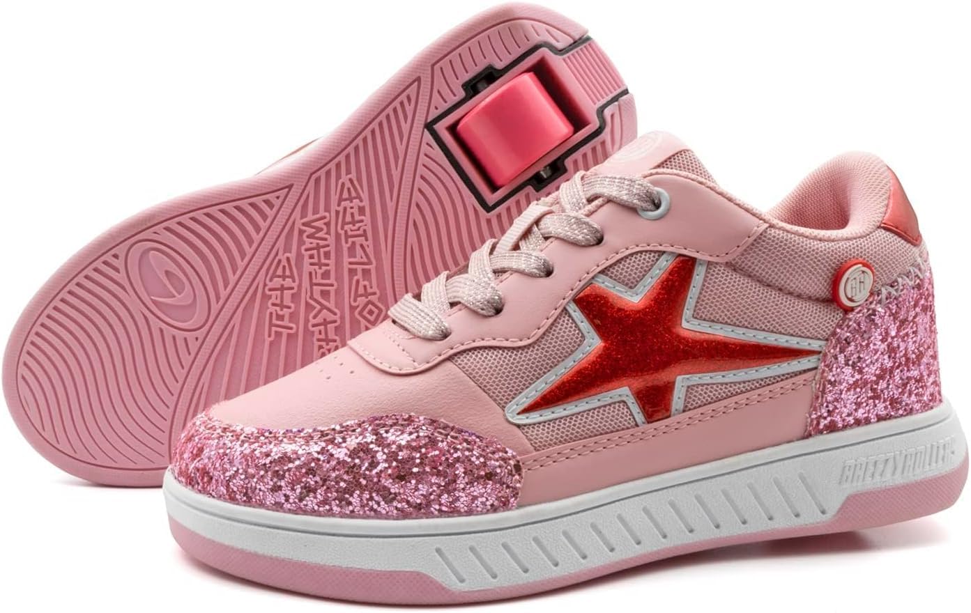 BREEZY ROLLERS Schuhe mit Rollen für Kinder I Rollschuhe-Sneaker Kids I Von Kinder Straßen-Schuhen zu Rollschuh in wenigen Sek. I Patentiertes Klick-System I Turnschuhe mit Rollen für Mädchen & Jungen