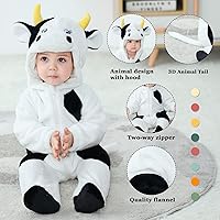Vista 65 de TONWHAR Baby Boy's Girl's Animal Bodysuit Infant And Toddler's Romper Jumpsuit Halloween Costume Partywear Mono marrón