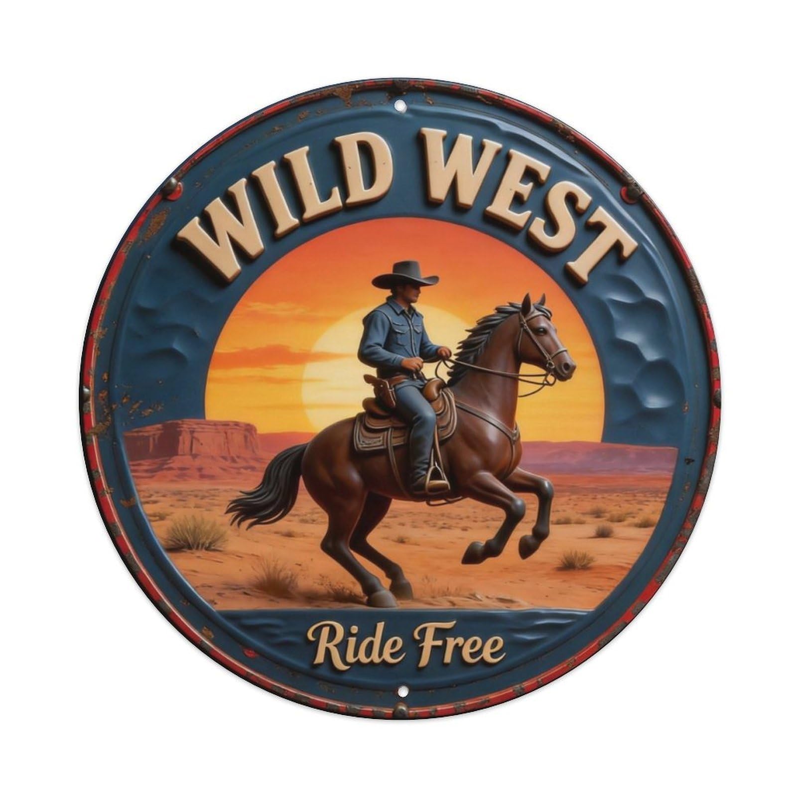 Ride Free Metal Tin Sign Plaque