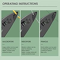 Vista 3 de CFS-3 Pelacables de fibra óptica de 3 orificios de puerto con mango de 6 pulgadas - Llave hexagonal ajustable para chaqueta, amortiguador y pelado