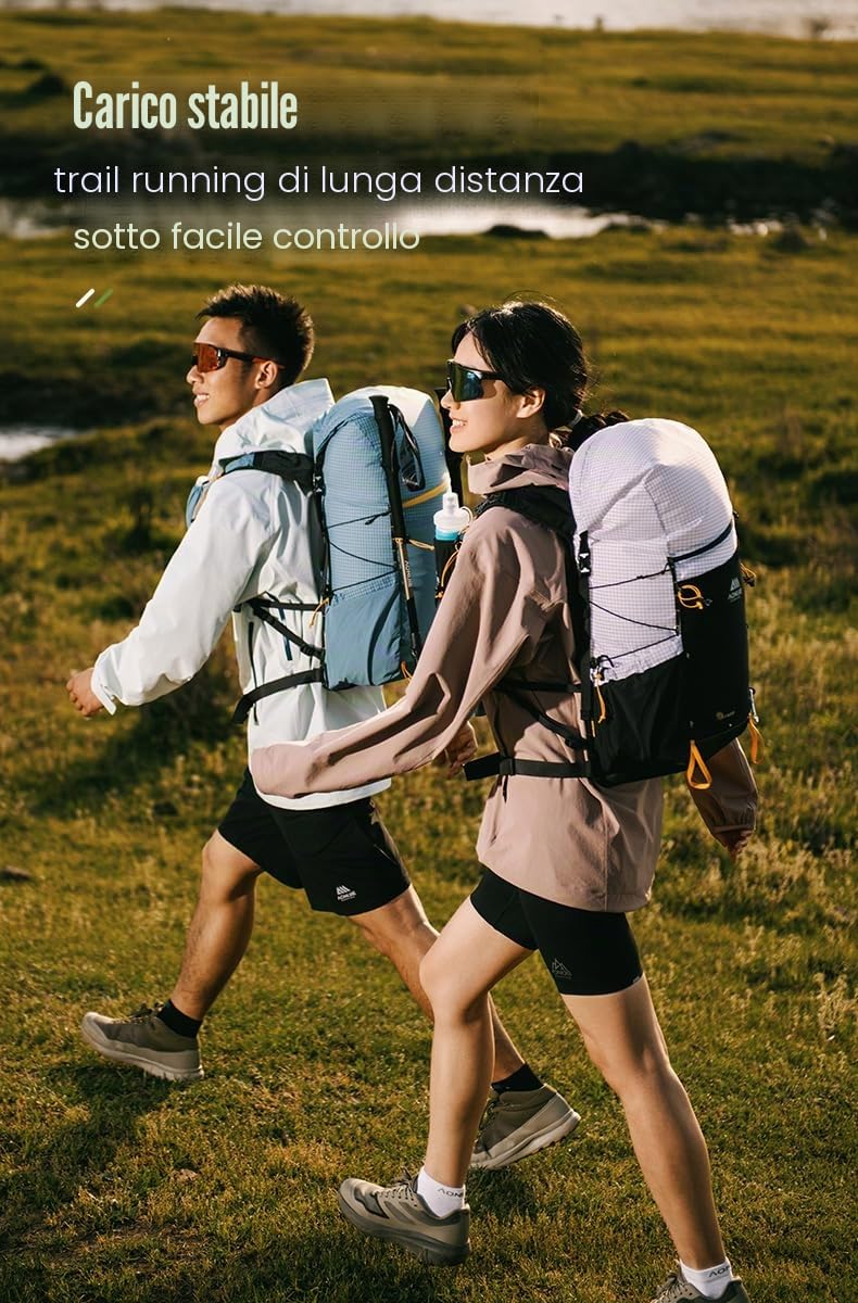 AONIJIE Zaino da arrampicata da 30 l, grande capacità, per campeggio, trekking, alpinismo