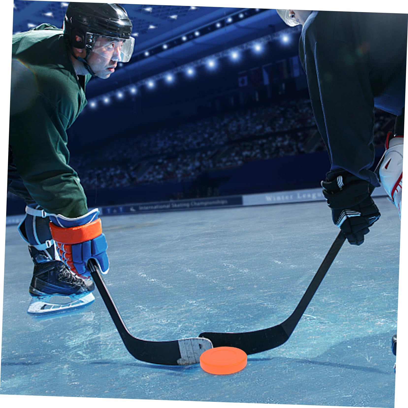 Balles de Hockey D’entraînement Orange en PVC, Lot de 3, Rondes | Glisse à Faible Friction, Usage en Compétition, pour Béton Lisse, Pièce de Rechange