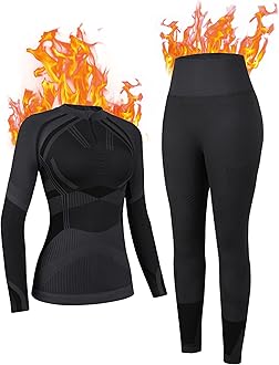 Womens Thermal Underwear Sets Half Zip Womens Long Johns Underwear Thermal Wear for Women Thermal Set Winter