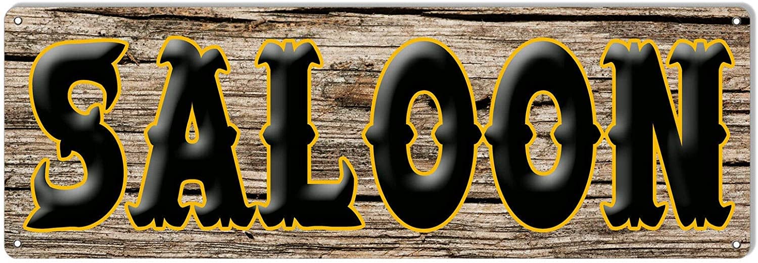 eedee Saloon Funny Novelty Metal Tin Sign Retro Wall Decor for Home Gate Garden Bars Restaurants Cafes Office Store Pubs Club Vintage Sign Gift 6" x 16"