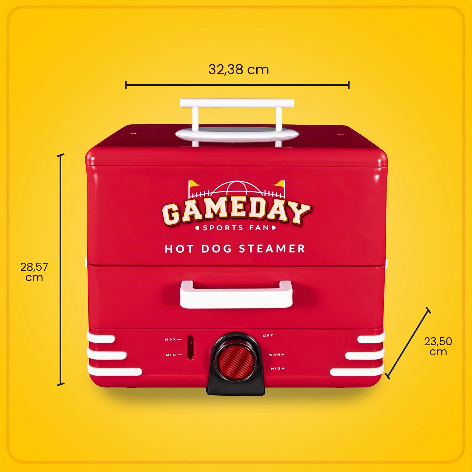 Nostalgia Game Day Hot Dog Serpillère pour Chignon et 20 Chiens et 8 briochons, Autocollants pour Pot à Vapeur, légumes, Pommes de Terre et Autres apéritifs ou Garnitures