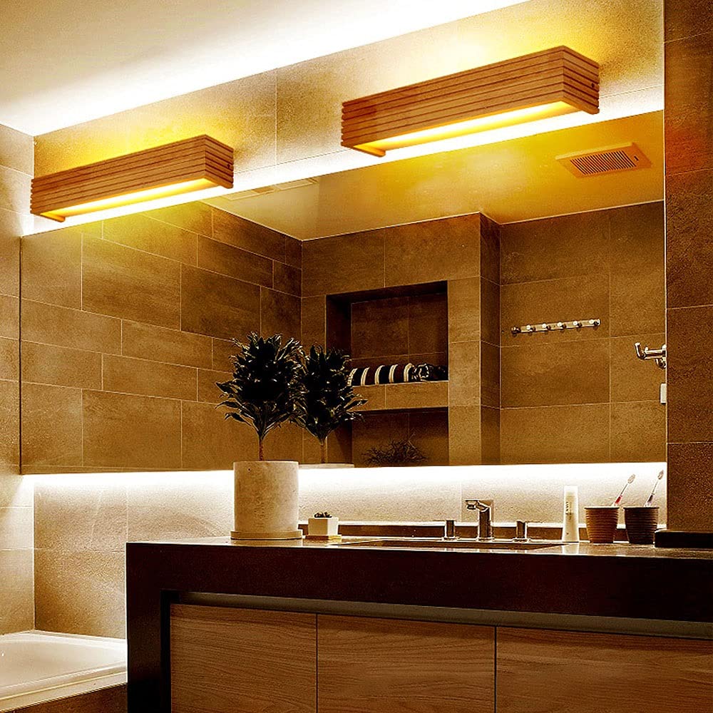 Lámpara De Tocador Dorado - HORKEY Aplique De Pared Para Baño Moderno
