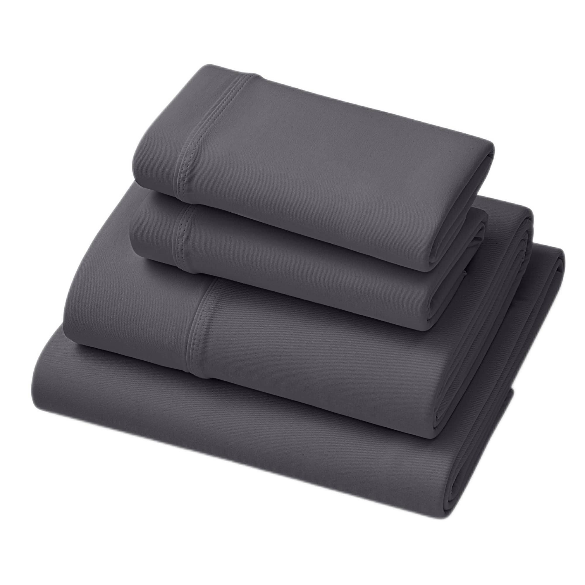 Drap housse extensible violet literie stretch Twin XL drap de lit Stormy Grey