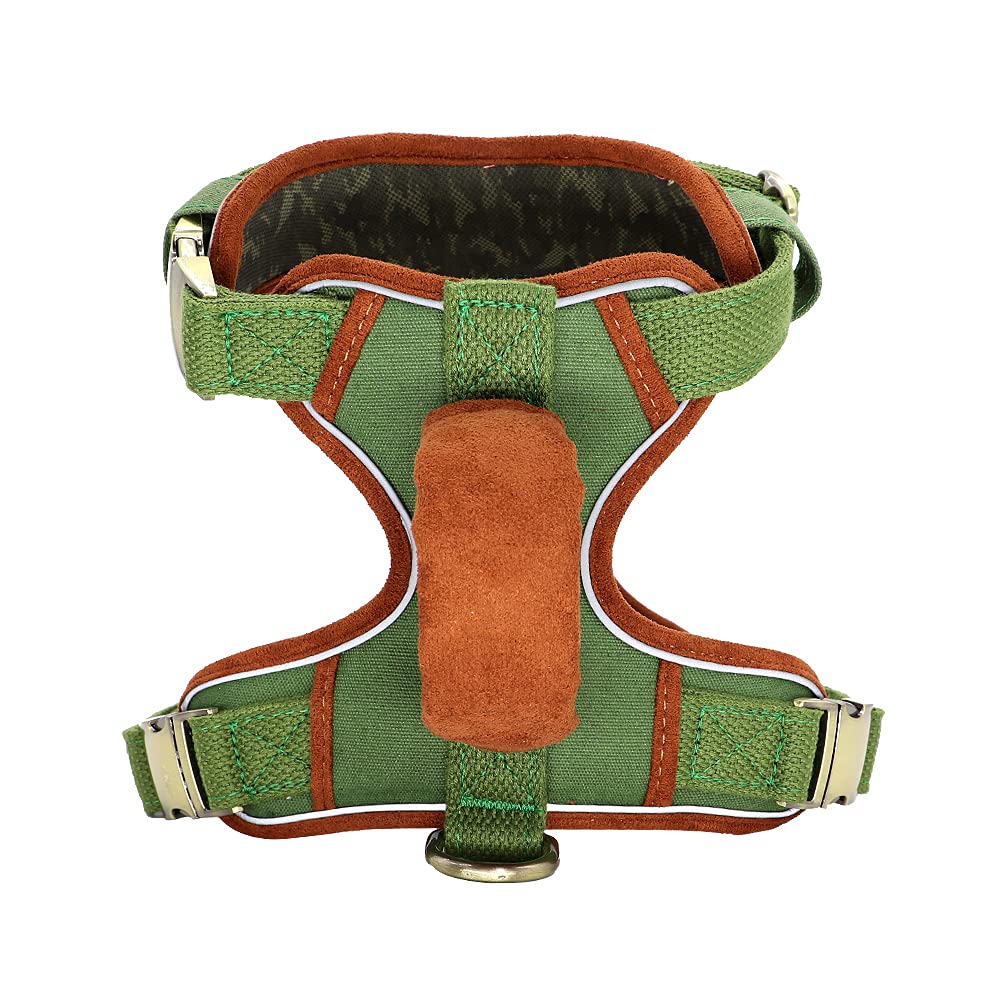 arnés para Perros, Arnés Reflectante Ajustable for Perros con asa, Chaleco Correa for el Pecho for Entrenamiento de Grandes y Mascotas(Brown,XL1)